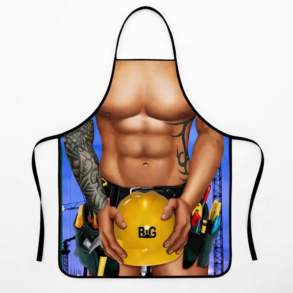 Фартук с приколом с голым торсом 73х57 см Разноцветный (50096)