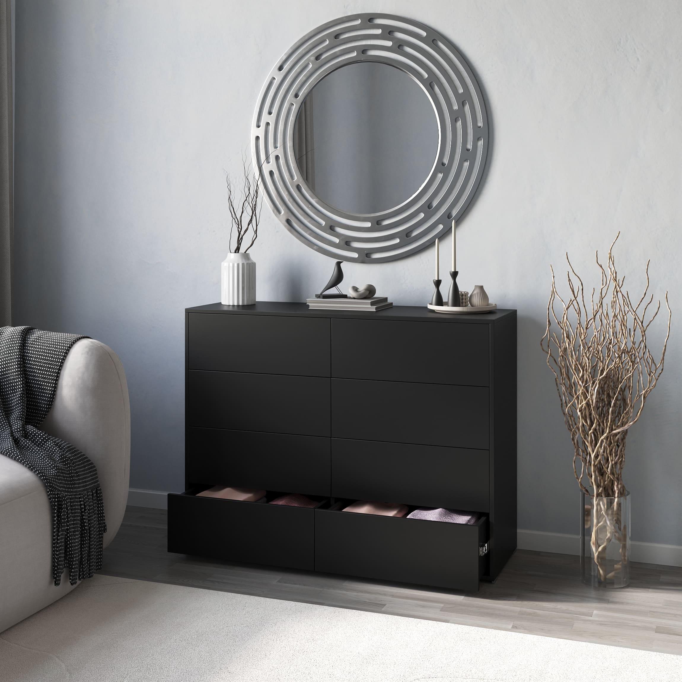 Комод на 8 ящиків Чорний (380324)