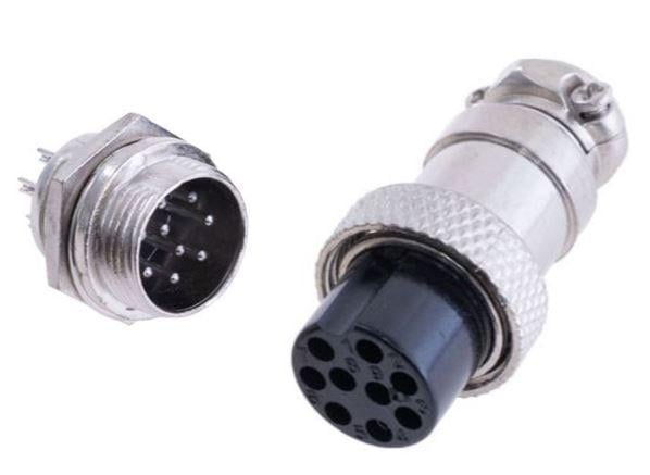 Роз'єм авіаційний зʼєднувальний GX16-9 9 pin пара (2338959448)