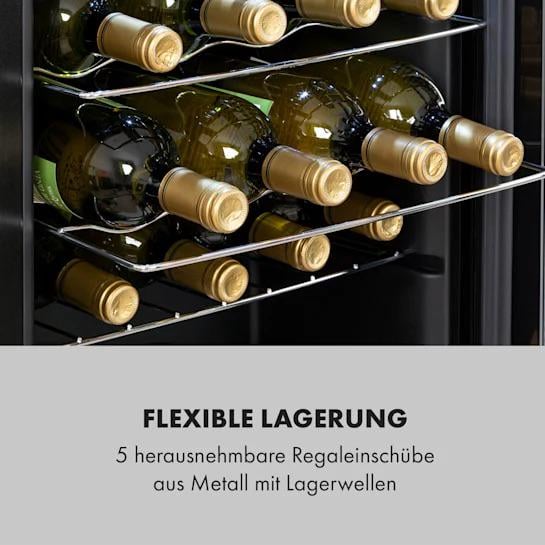 Холодильник для вина Klarstein Shiraz 24 Uno сенсорна панель управління 5-18°C 63 л 24 пляшок - фото 7 Холодильник для вина Klarstein Shiraz 24 Uno сенсорна панель управління 5-18°C 63 л 24 пляшок - фото 7