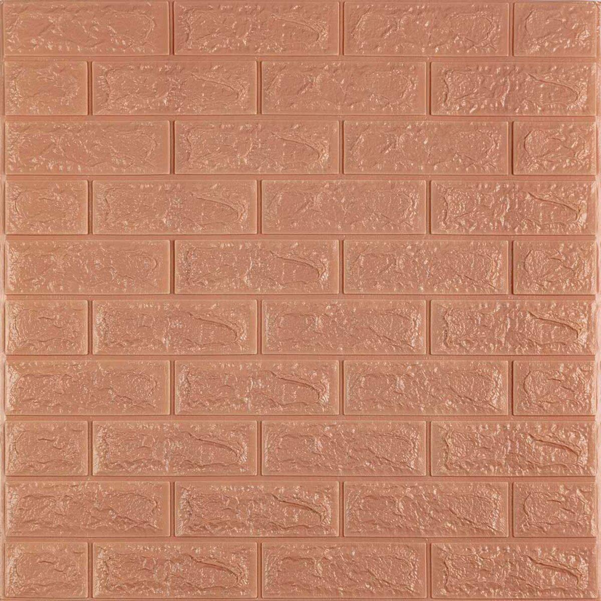 3D-панель Sticker Wall SW-00001800 самоклеящаяся 700x700x7 мм Коричневый (991943670)