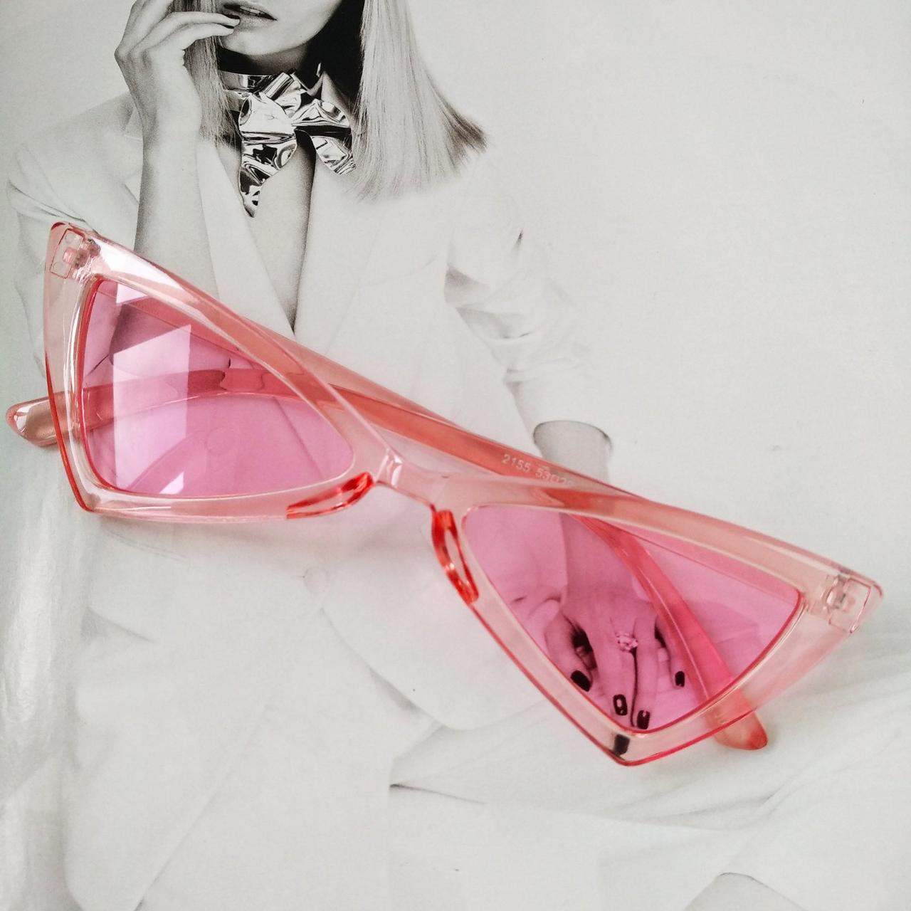 Очки треугольные солнцезащитные Розовый
