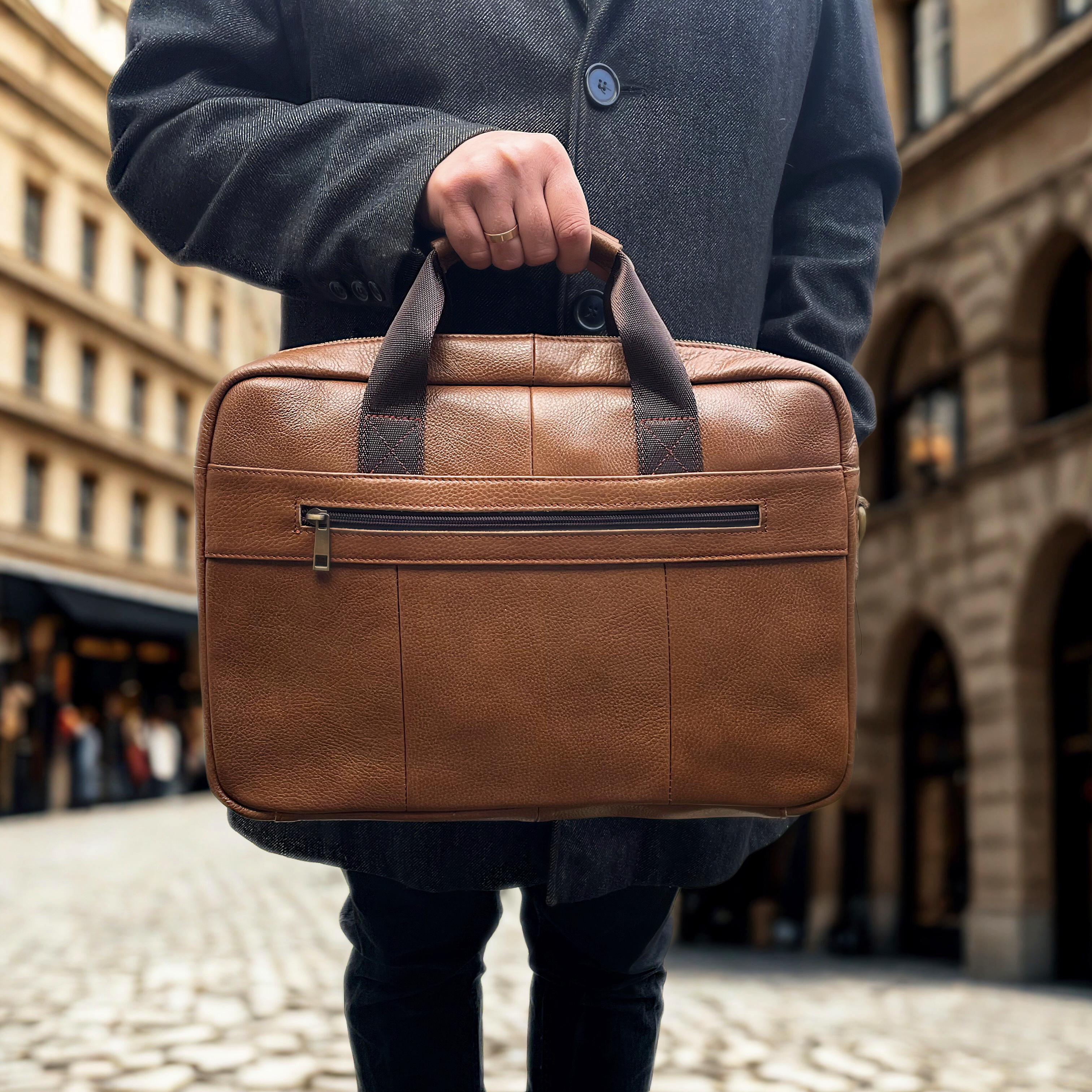 Портфель чоловічий Lorian з натуральної шкіри з відділенням для ноутбуку Кавовий (LR 252019-coffee) - фото 9 Портфель чоловічий Lorian з натуральної шкіри з відділенням для ноутбуку Кавовий (LR 252019-coffee) - фото 9