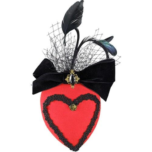 Вуалетка Серце SETA Decor 22-302RD-BLK