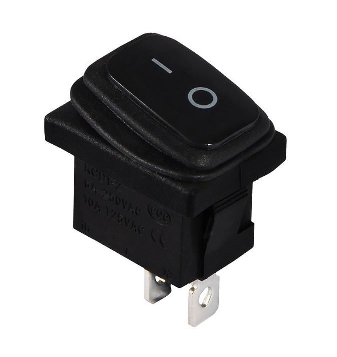 Переключатель влагозащищенный TechnoSystems KCD1-2-101W B/B Black (1554871110)