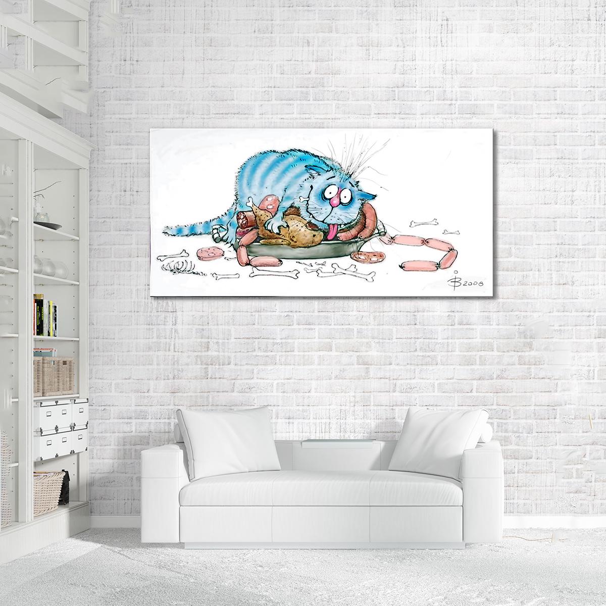 Модульная картина Обжора 1 модуль 80x120 см