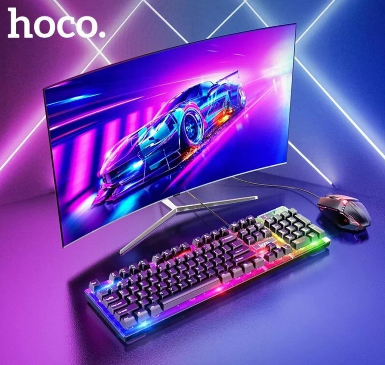 Комплект игровой Hoco GM18 Colorful Lighting клавиатура с подсветкой и мышь 2в1 (777603) - фото 8