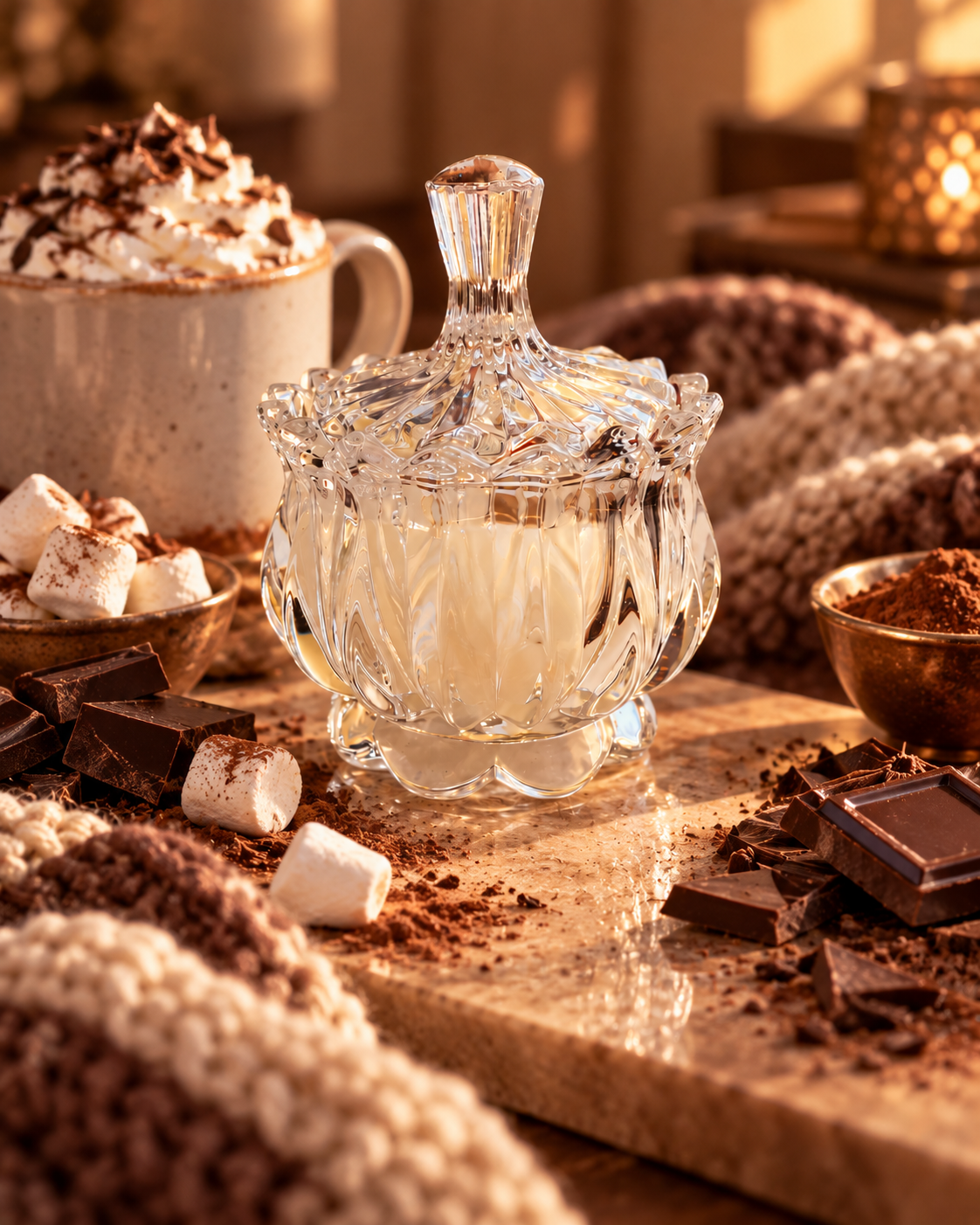 Свічка ароматична Franterro Lotus Hot Chocolate 120 г (FRN-1128)