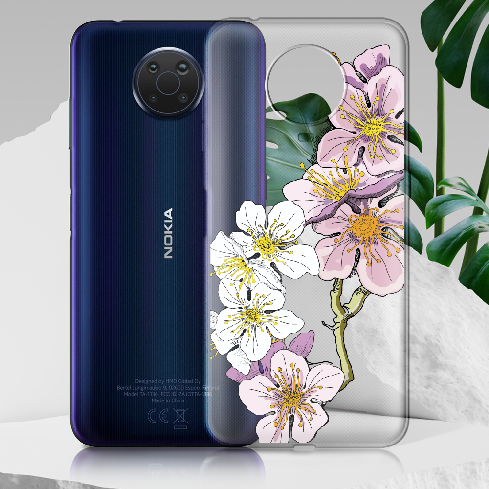 Чохол BoxFace Nokia G10 Cherry Blossom Прозорий силікон (42626-cc4-42373) - фото 2