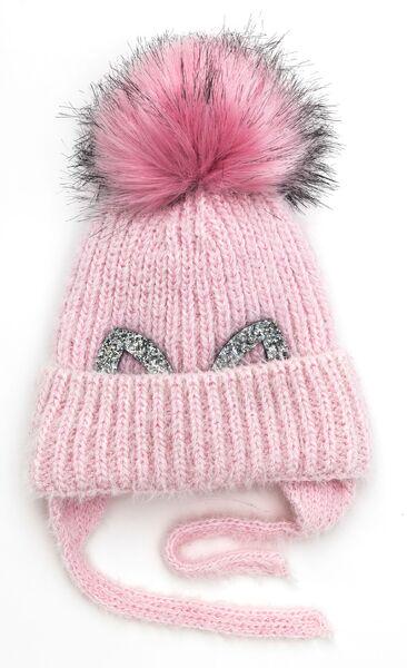 Шапка детская для девочек Бемби D918 флис 44-48 см Светло-розовый