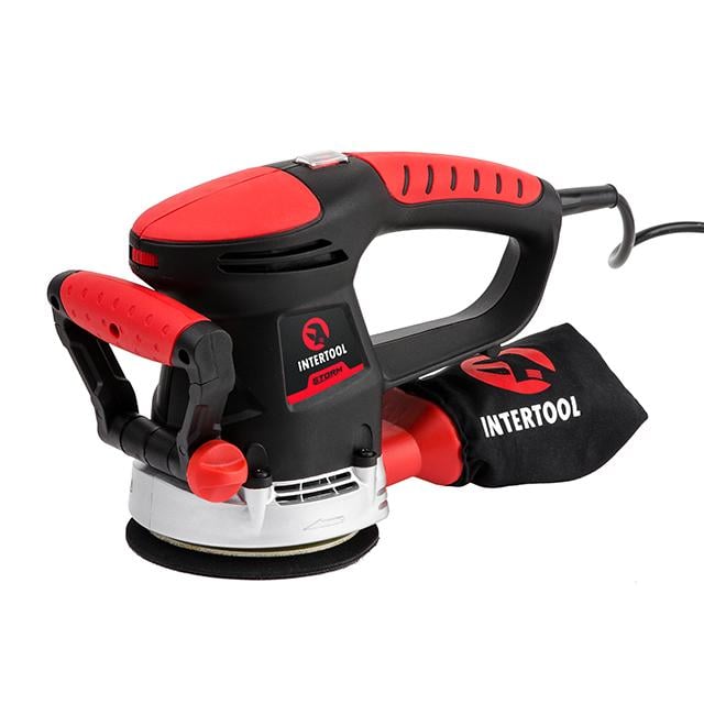Шліфмашина эксцентрикова Intertool 480 Вт 4000-14000 об/хв. 125 мм хід ексцентрика 2,3 мм (WT-0542)