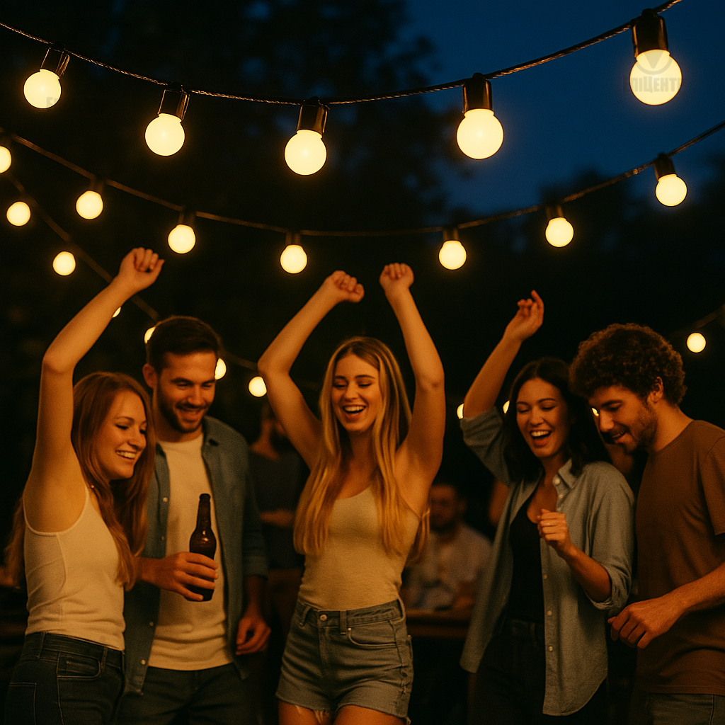 Гірлянда з матовими лампочками 220 V/10 м/40 LED послідовне підключення/тепле біле світло/для дому та вулиці (700209) - фото 7