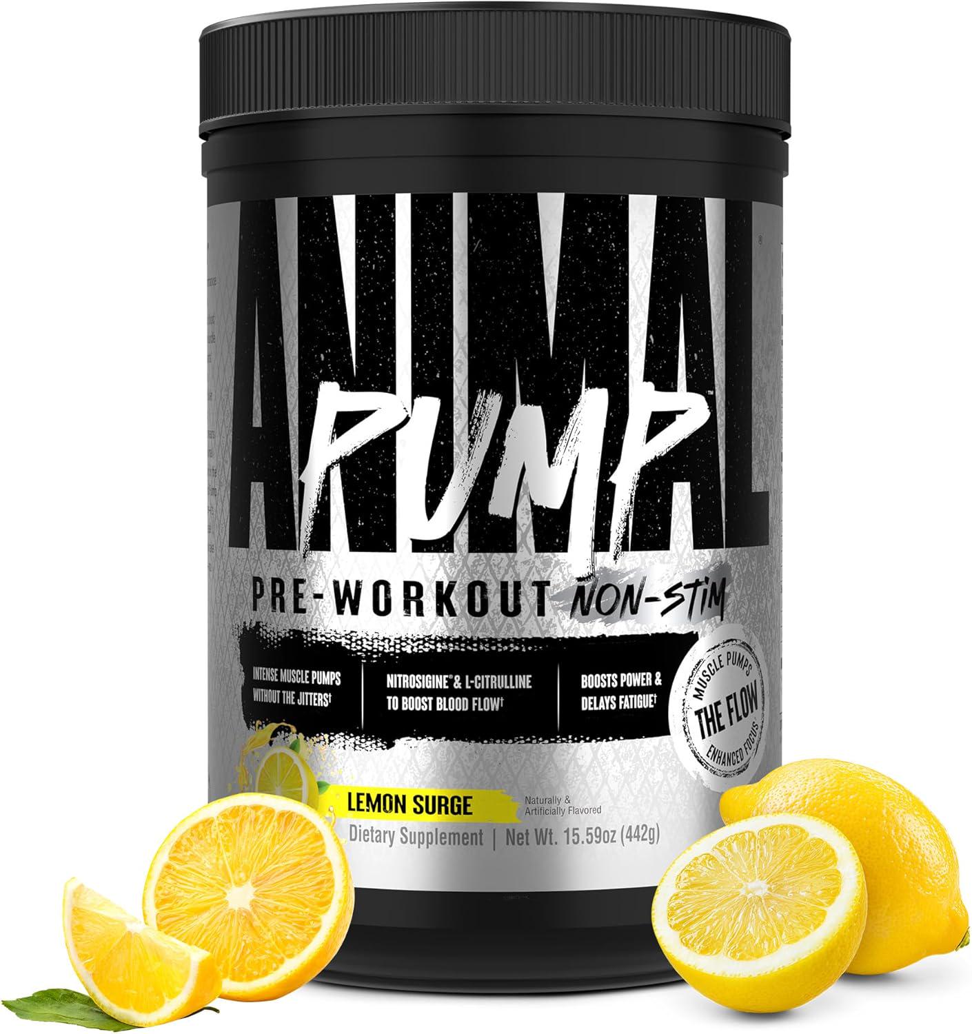Предтренировочный комплекс Universal Nutrition Animal Pump Non-Stim Powder Lemon Surge 442 г