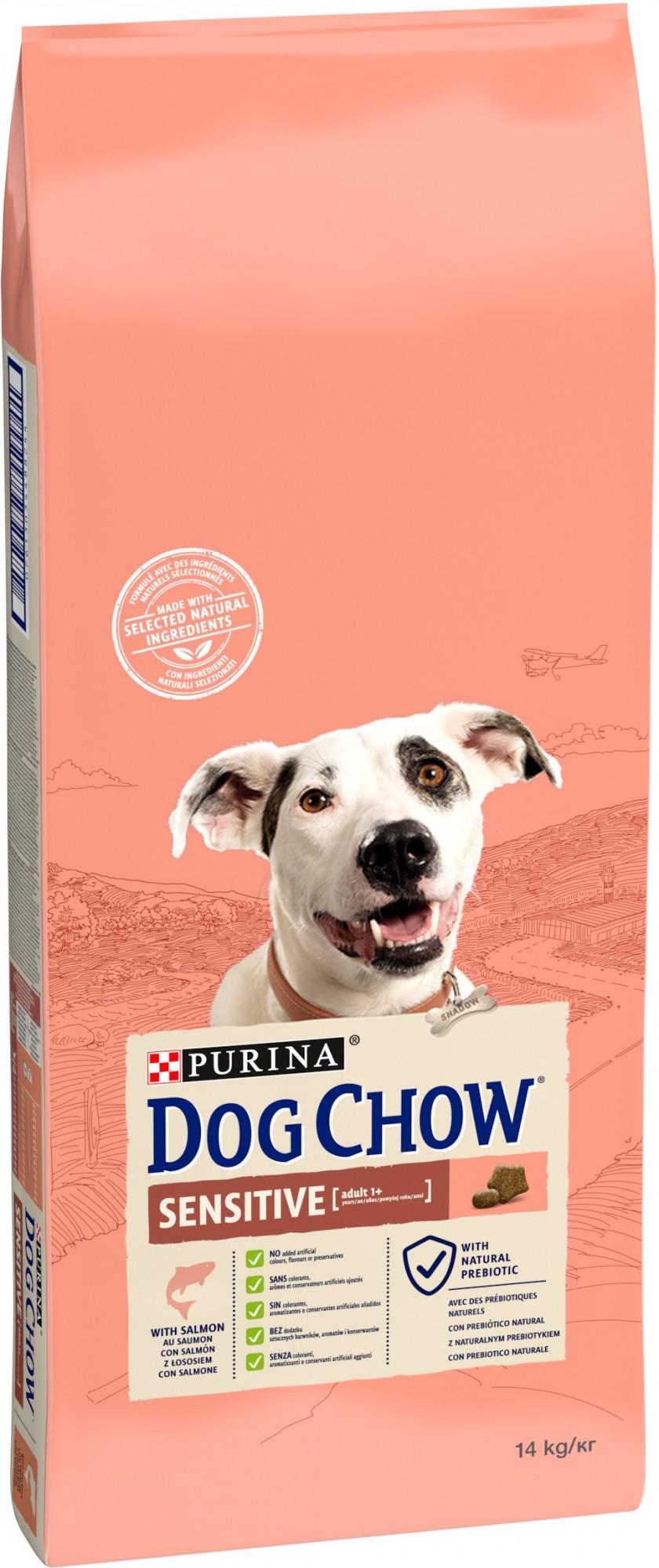 Сухой корм для собак с чувствительным пищеварением Purina Dog Chow Sensitive с лососем 14 кг (7613034488244) - фото 2