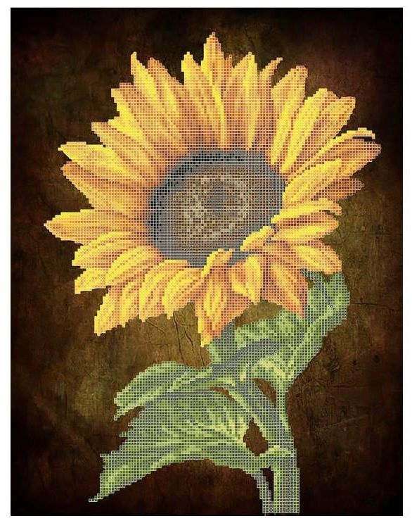 Схема для вышивки бисером Золотая Подкова Подсолнух ЗПК-056 (2891)