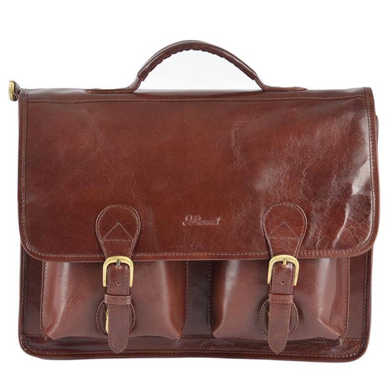 Портфель мужской кожаный Ashwood 8190 VT Cognac (8190 VT COGNAC)