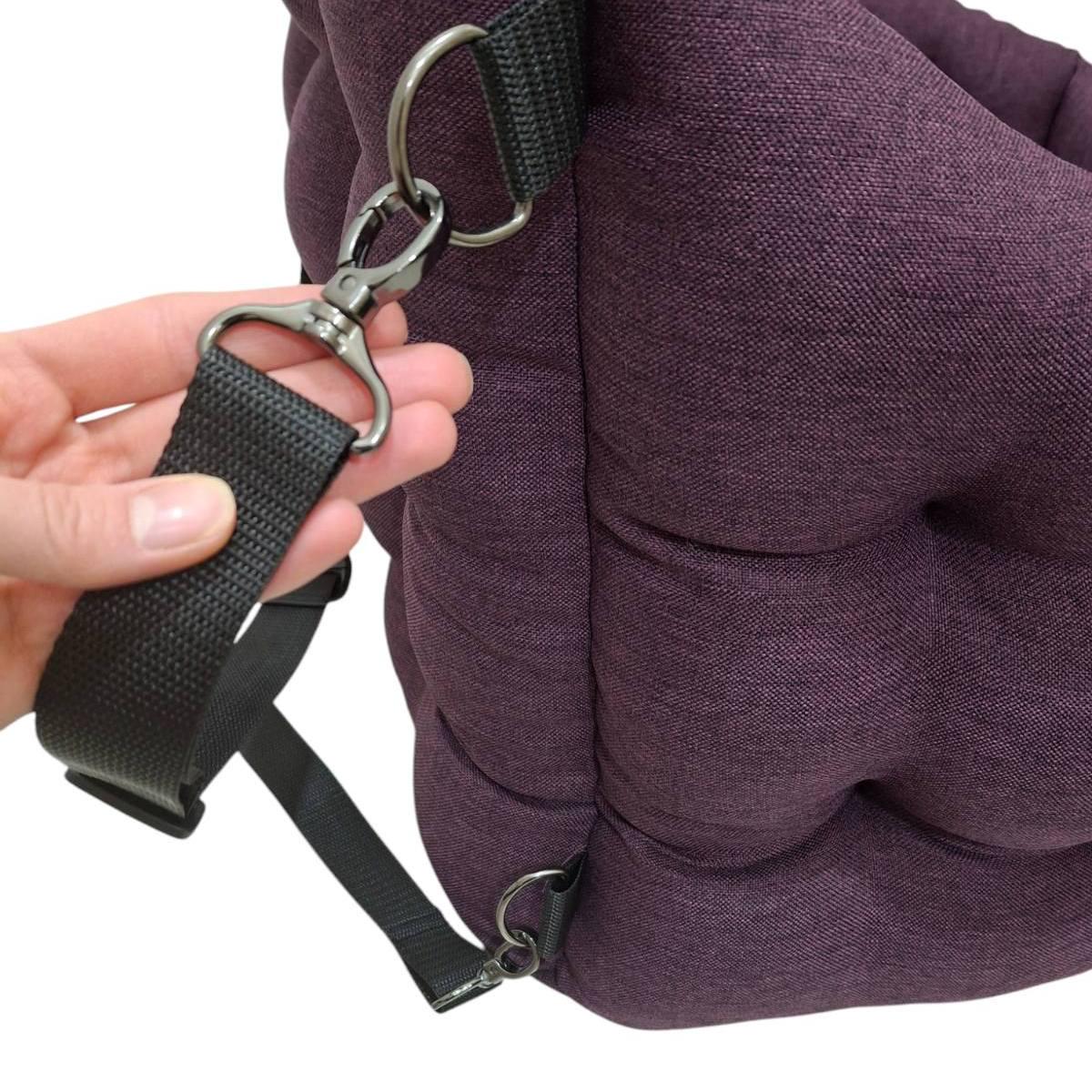 Автомобільне крісло для собак Huge and Tiny зі знімними ременями 50x45 см Фіолетовий - фото 7 Автомобільне крісло для собак Huge and Tiny зі знімними ременями 50x45 см Фіолетовий - фото 7