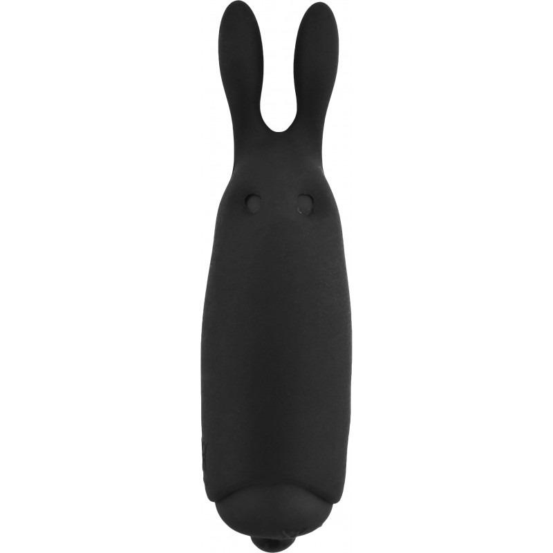 Минивибратор-шар кролик Adrien Lastic силиконовый Черный (AL33499)