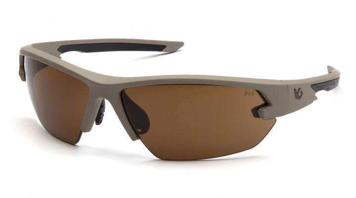 Очки защитные Venture Gear Semtex Tan Anti-Fog в камуфляжной оправе Коричневый
