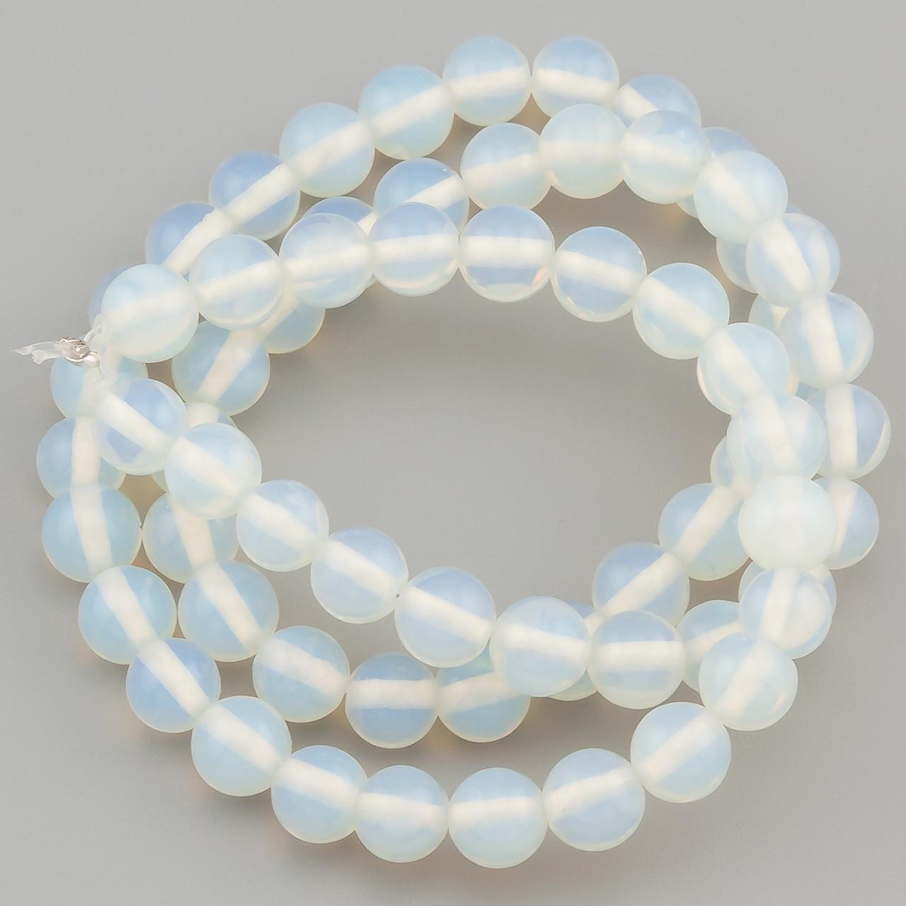 Бусины Лунный камень из натурального камня 6 мм 37 см 1 шт. (НК0606ш22)