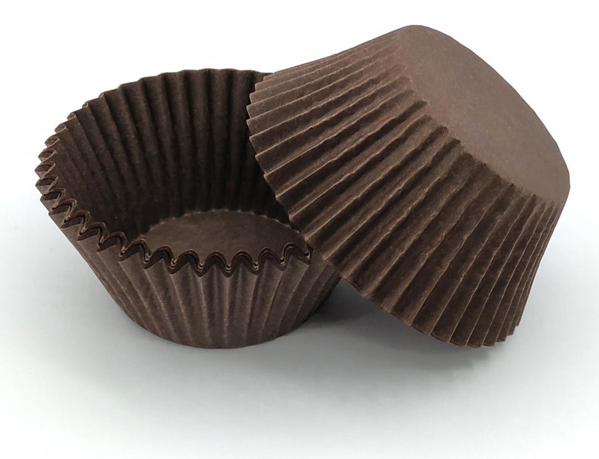 Форма для выпечки кексов/капкейков бумажные 45х30 мм Коричневый (19572416)
