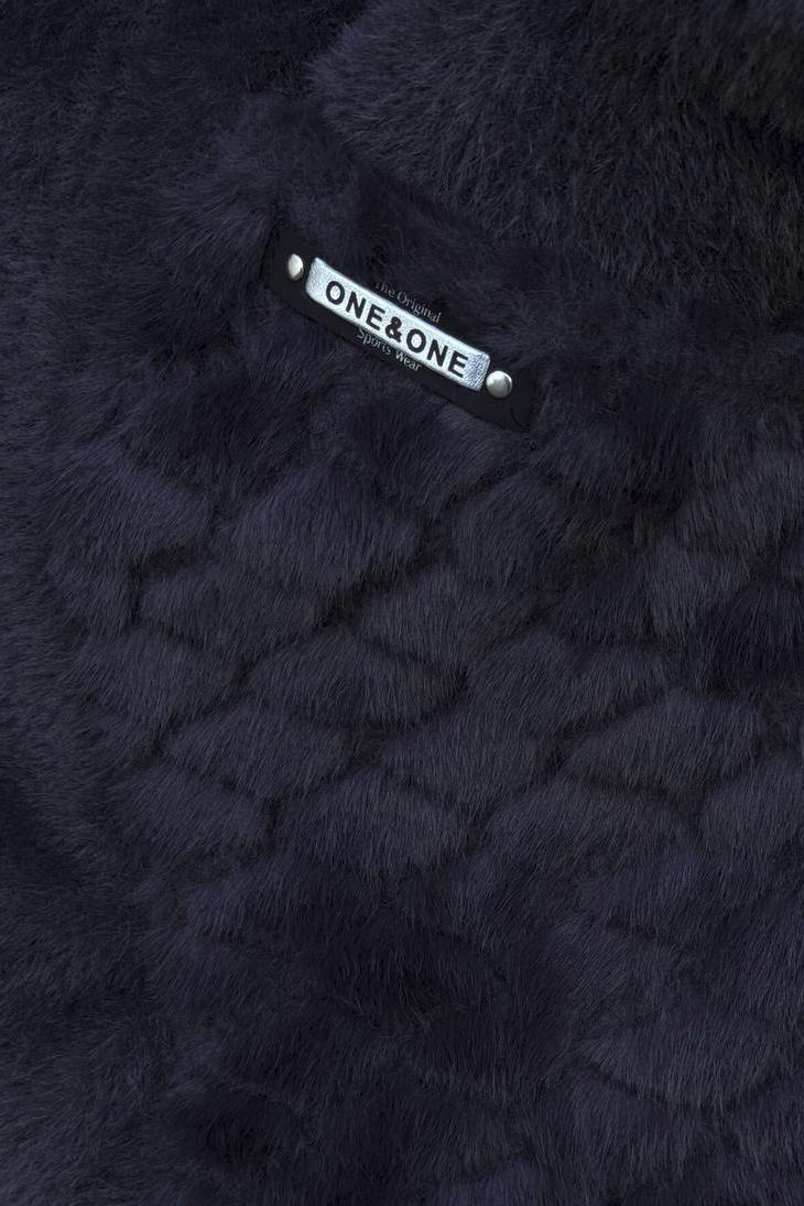 Кардиган женский из альпаки с мехом S-M Черный (194452) - фото 3 Кардиган женский из альпаки с мехом S-M Черный (194452) - фото 3