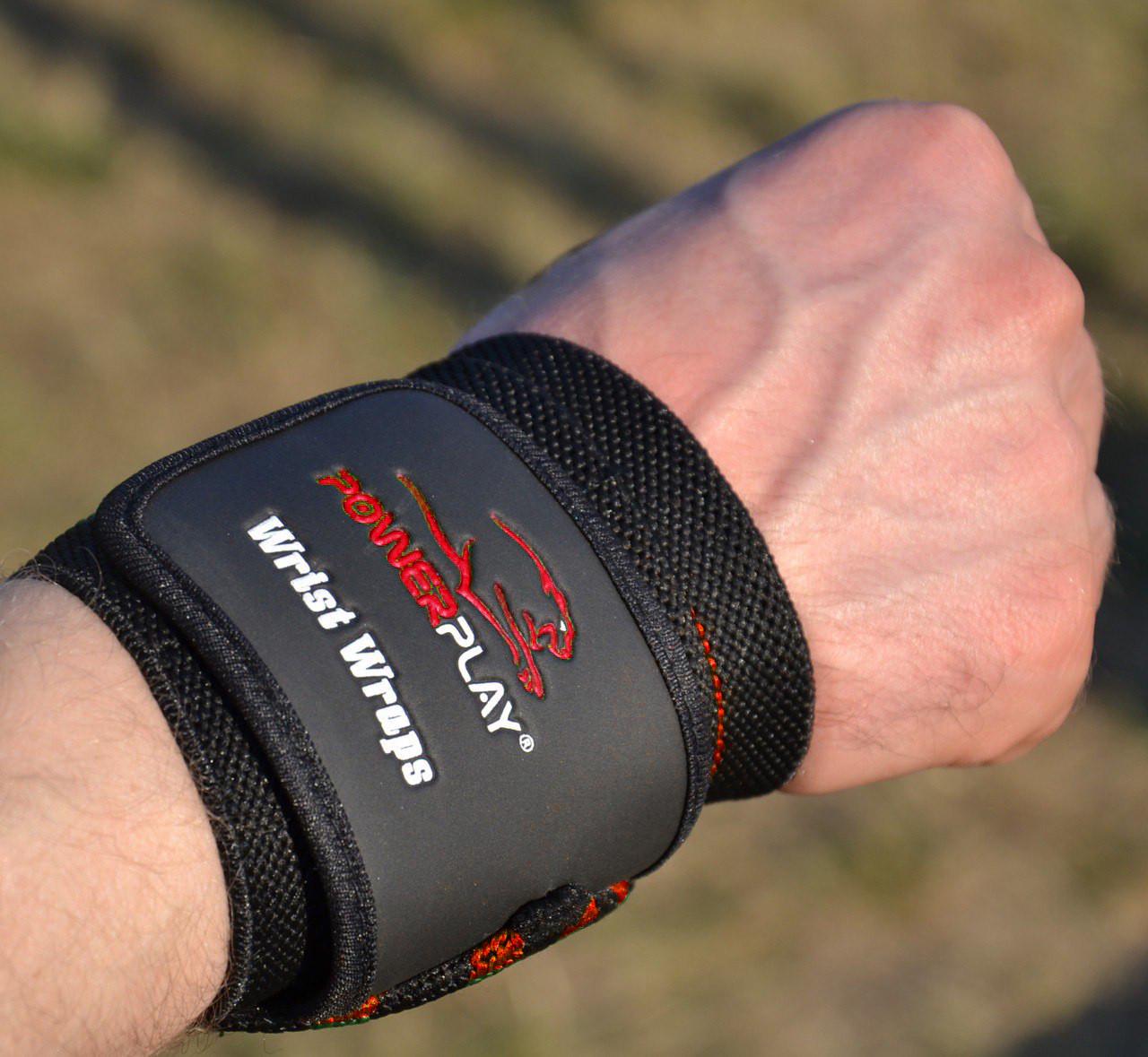 Бинти кистьові PowerPlay 3081 Gym WristT Wraps Чорно-червоний (A-013261) - фото 10