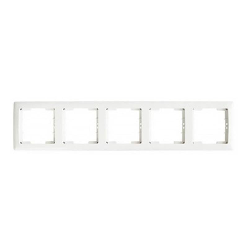 Рамка 5-постовая УЭК BOLERO РВ05-00-0-ББ вертикальная АБС-пластик Белый (EML51-K01-01) Рамка 5-постовая УЭК BOLERO РВ05-00-0-ББ вертикальная АБС-пластик Белый (EML51-K01-01)