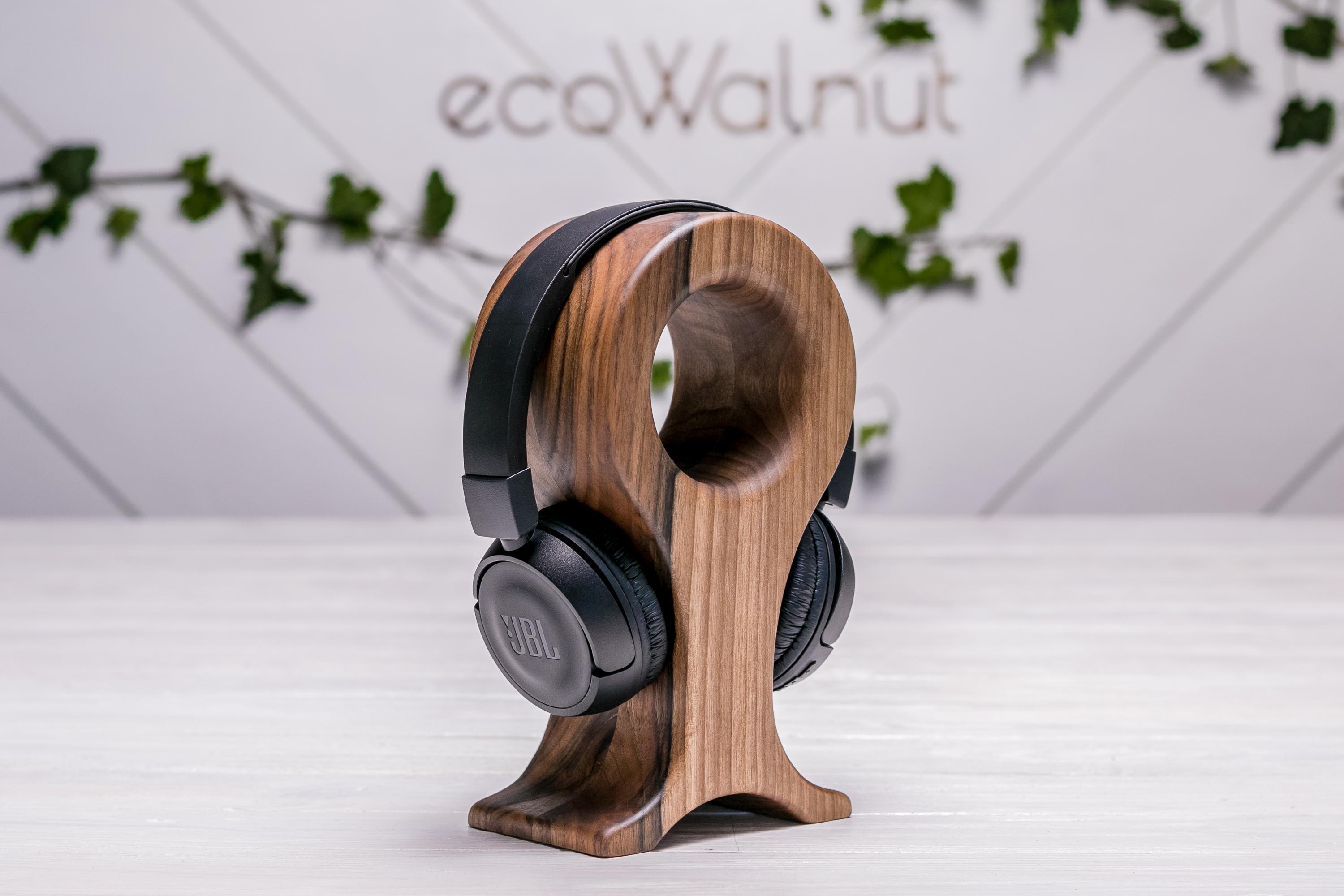 Підставка EcoWalnut для навушників із дерева з логотипом (EW-40) - фото 2