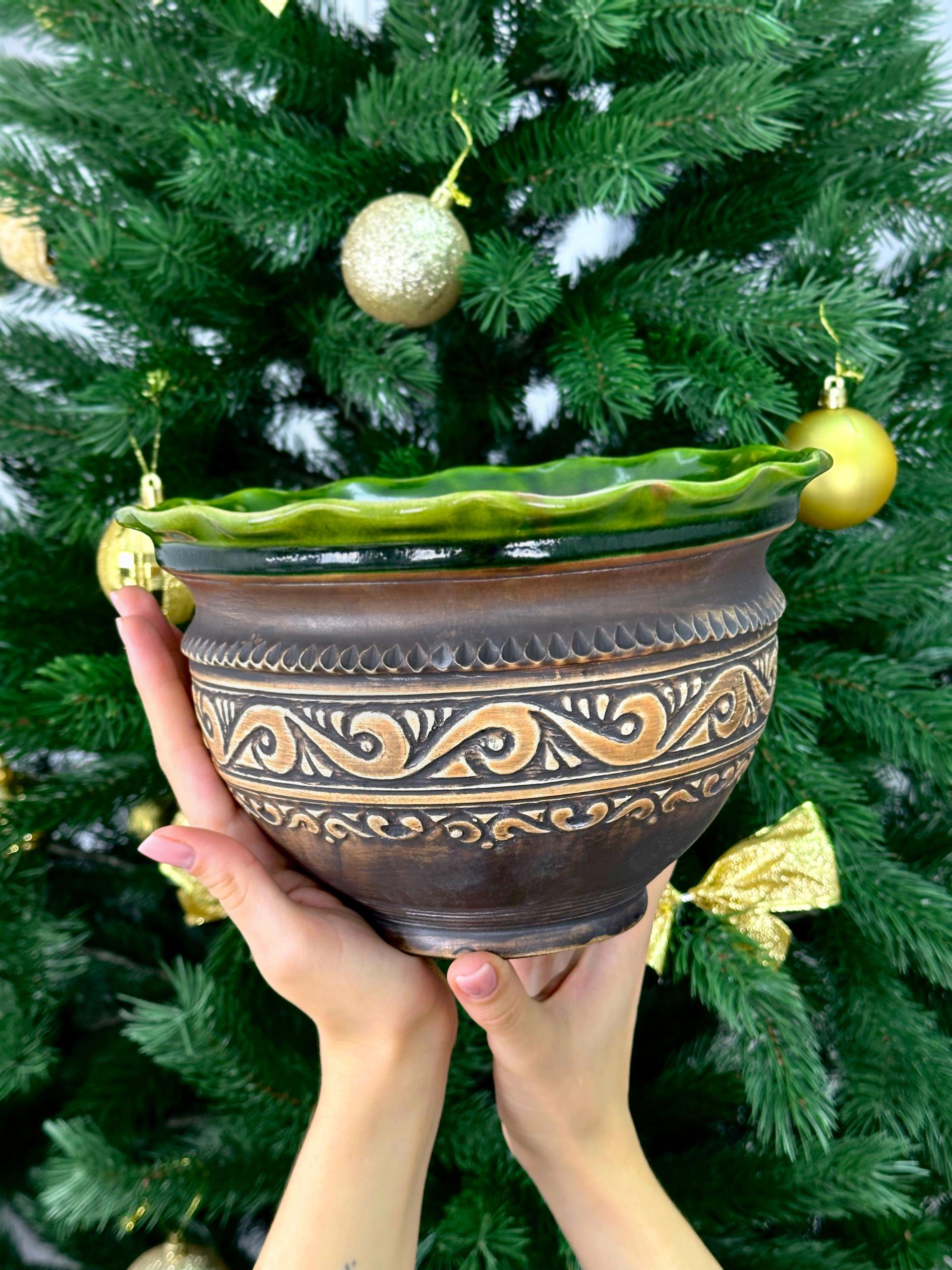 Набор глиняной посуды Рождественский Святой ужин на 6 человек Гражда Коричневый (17019-40) - фото 13