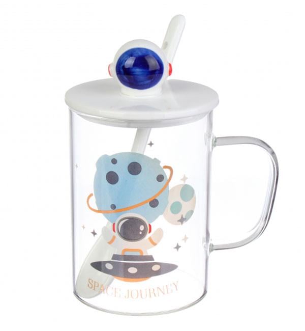 Чашка керамическая Space с ложечкой 380 мл (414826) Чашка керамическая Space с ложечкой 380 мл (414826)