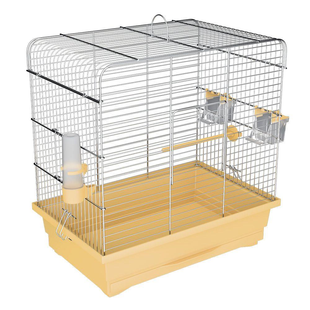 Клітка для птахів Інеса цинк 480x310x510 мм Бежевий (A-014673) Клітка для птахів Інеса цинк 480x310x510 мм Бежевий (A-014673)