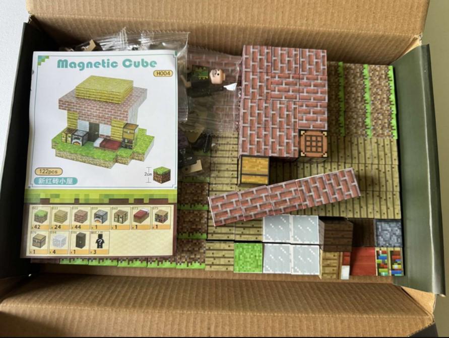 Конструктор Magnetic Cube Хатина з цегли з магнітними елементами 122 шт. (2104618676) - фото 8 Конструктор Magnetic Cube Хатина з цегли з магнітними елементами 122 шт. (2104618676) - фото 8