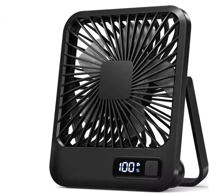 Вентилятор багатофункціональний із дисплеєм заряду 5 режимів Чорний (10038) Вентилятор багатофункціональний із дисплеєм заряду 5 режимів Чорний (10038)