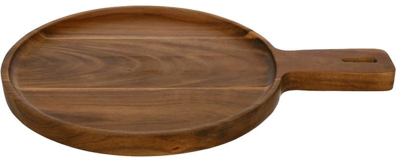 Блюдо деревянное с ручкой Rock 28х20 см