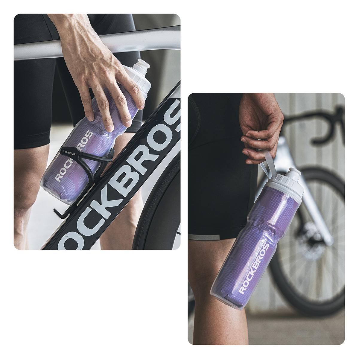 Велофляга термо ROCKBROS CIWB70 з пилозахисним ковпачком Фіолетовий (RB-CIWB70-4768) - фото 12 Велофляга термо ROCKBROS CIWB70 з пилозахисним ковпачком Фіолетовий (RB-CIWB70-4768) - фото 12