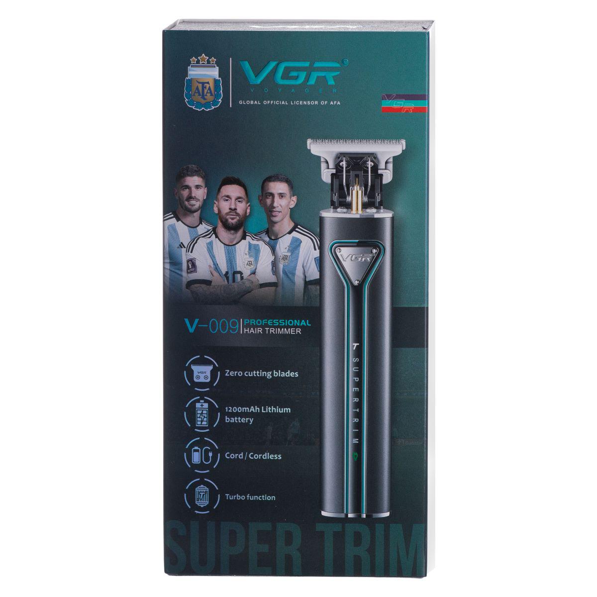 Триммер для стрижки волос VGR V-009 аккумуляторный 4 насадки Черный (7353) - фото 16