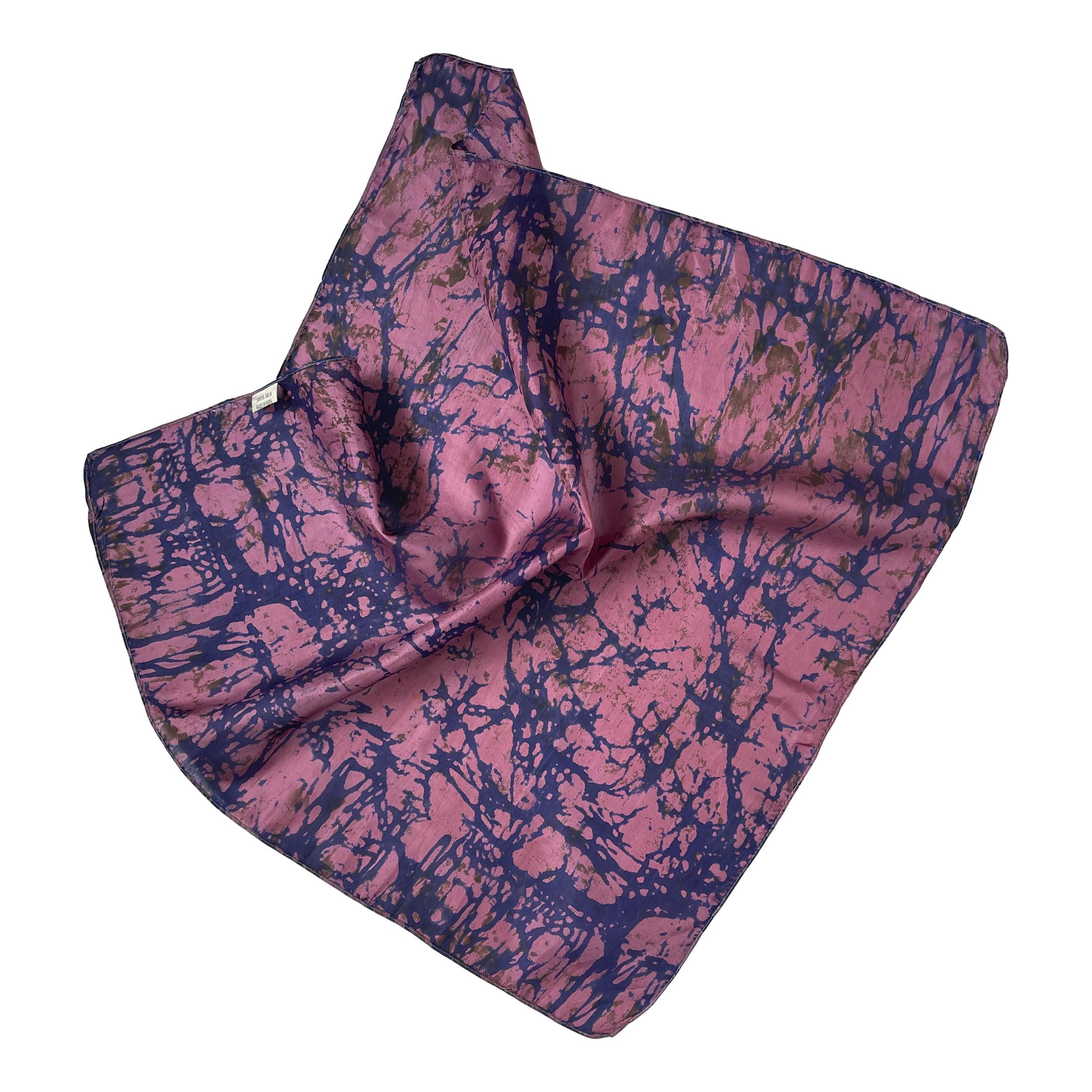 Натуральный шелковый платок Silk Route 50х50 см Розовый (1292)