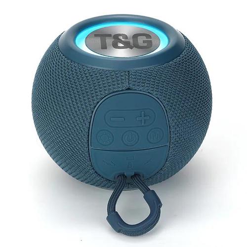 Портативна колонка T&G 337 5W з підсвічуванням і ремінцем Blue Портативна колонка T&G 337 5W з підсвічуванням і ремінцем Blue