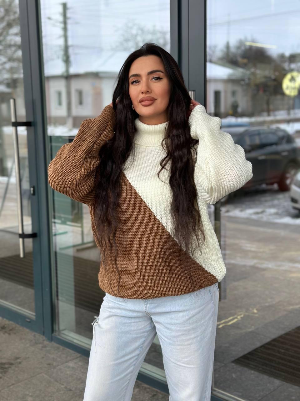 Свитер женский Диа р. 44-56 Капучино (350/а-нс) - фото 8 Свитер женский Диа р. 44-56 Капучино (350/а-нс) - фото 8