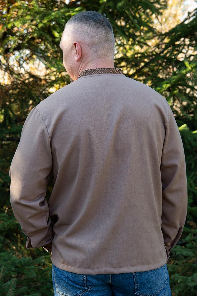 Вышиванка мужская натуральный лен 2XL (2424050179) - фото 2 Вышиванка мужская натуральный лен 2XL (2424050179) - фото 2