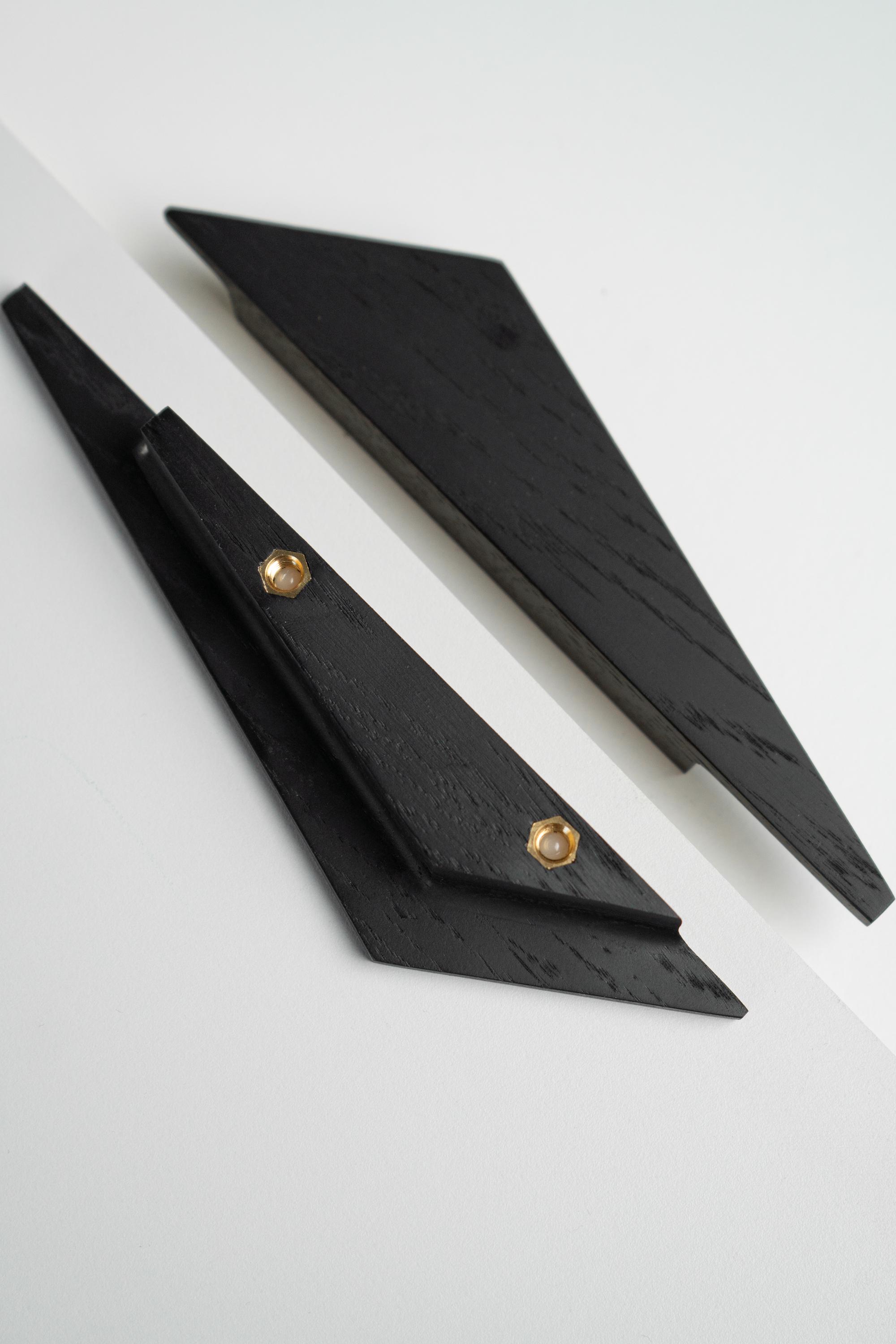 Меблева ручка Triagle із дерева комплект 183 мм Black - фото 5 Меблева ручка Triagle із дерева комплект 183 мм Black - фото 5