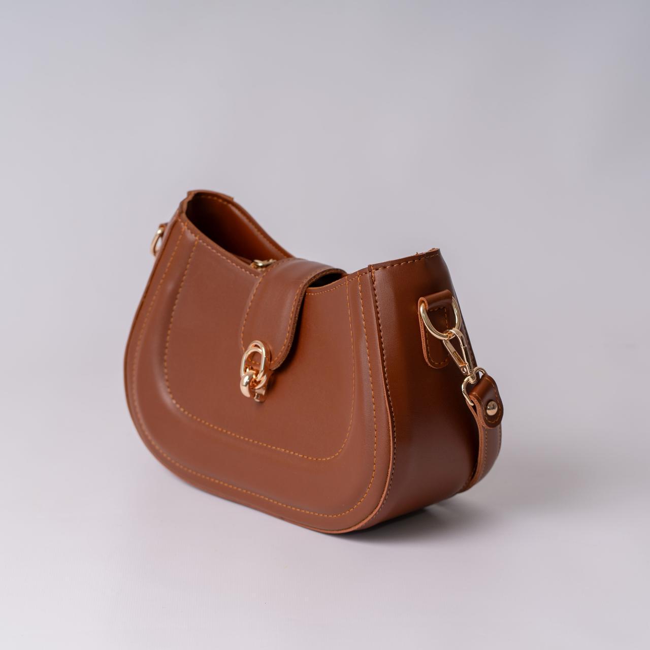 Сумка жіноча багет XENIA № 50-24 з еко-шкіри Охра - фото 4