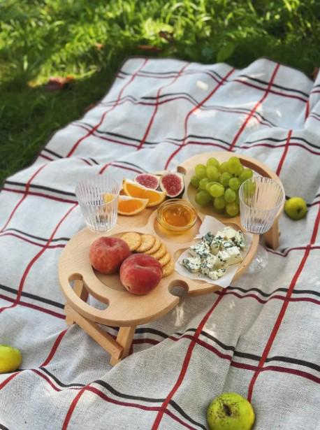 Столик винный из бука 30х50х19 см (006ст) - фото 3