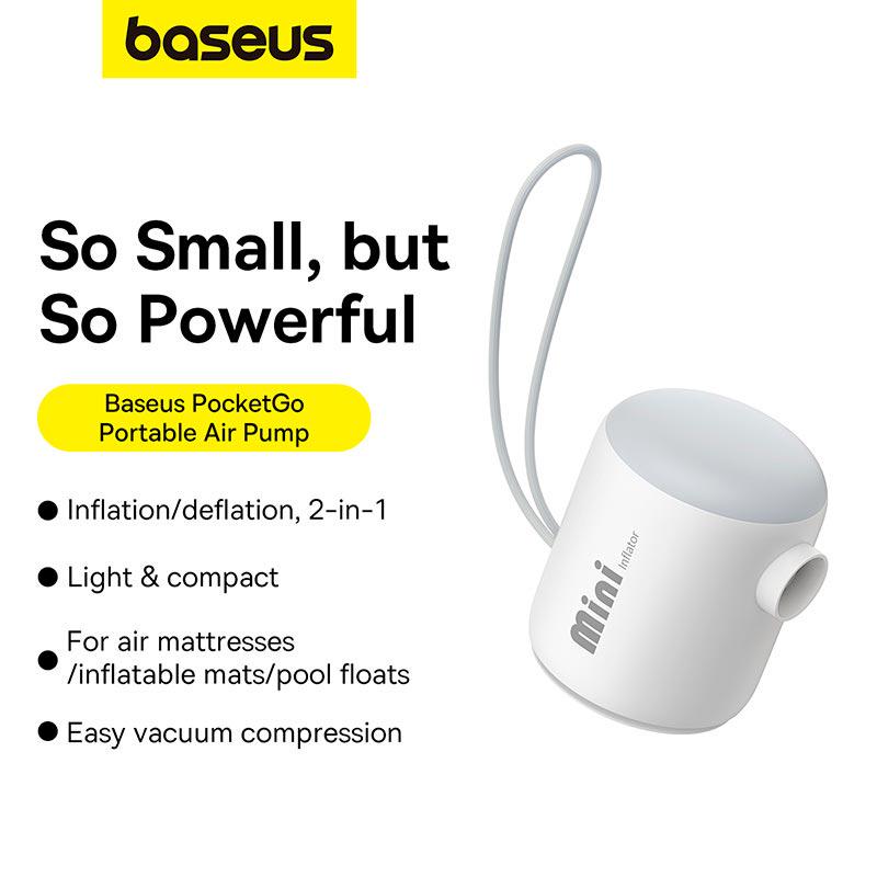 Насос електричний портативний BASEUS Pocketgo Portable Air Pump Stellar C11157700221-00 White (18646668) - фото 13