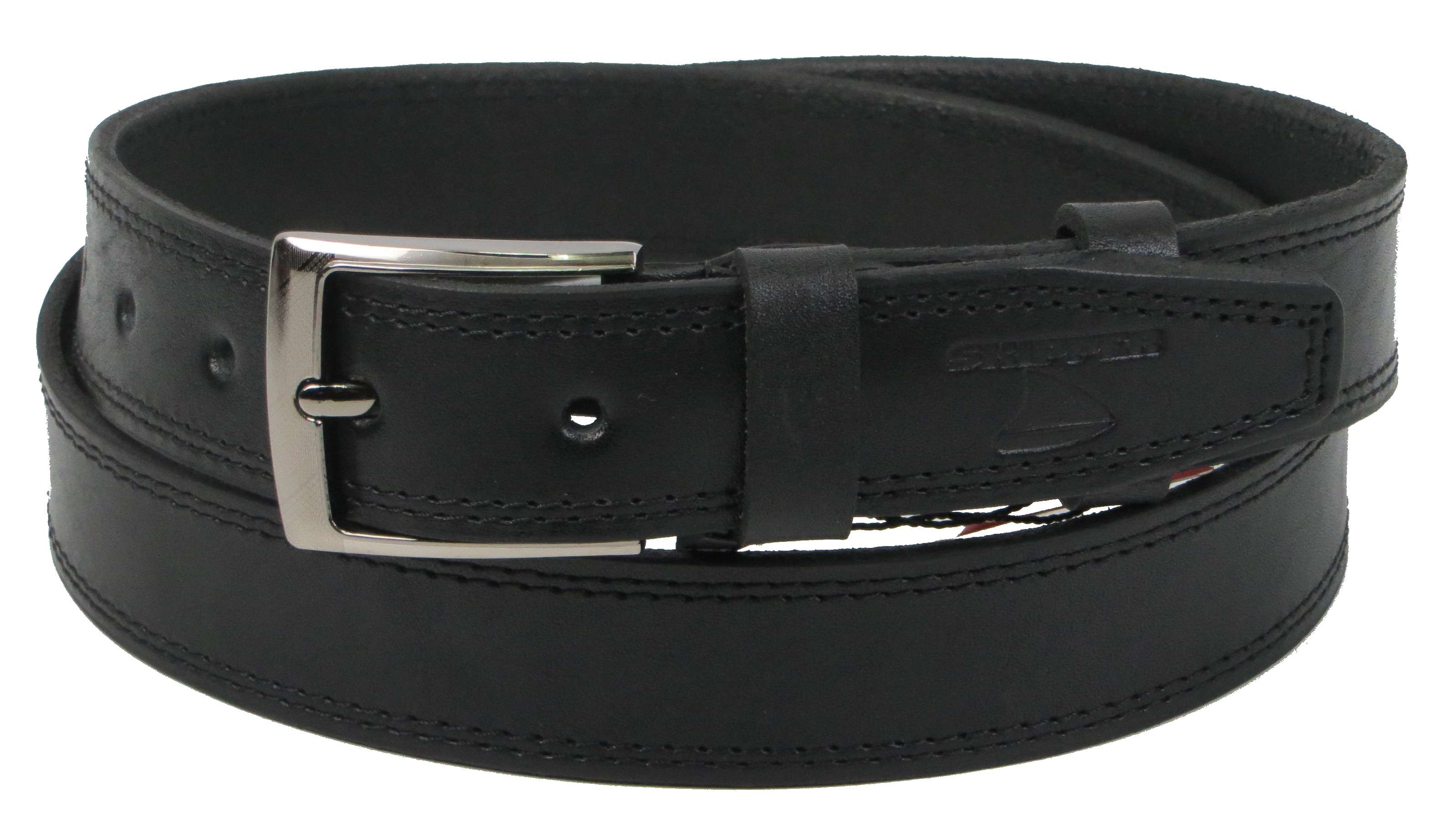 Ремень мужской Skipper кожаный Черный (1281-35)