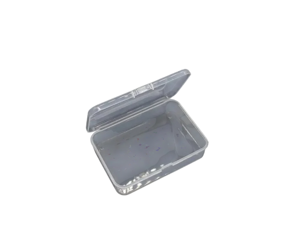 Органайзер пластиковый с откидной крышкой 9,3х6,2х2,5 см Прозрачный (BOX-26)