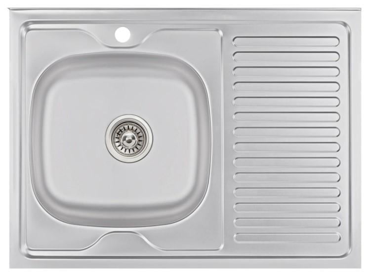 Мойка для кухни Brinex 6080-L BRIN6080LSAT06 накладная 0,6 мм (63445)