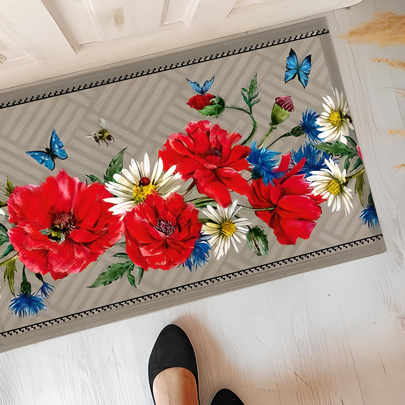 Придверный коврик "Маки" 75х45х0,4 см (KOV_20S048)