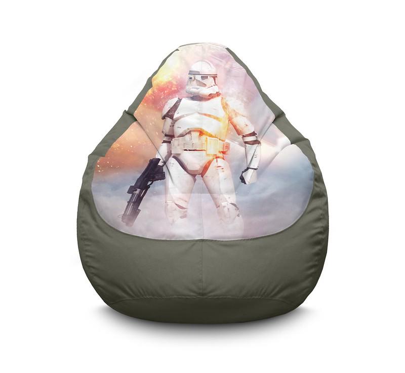 Кресло мешок iPuff Star Wars Stormtroopers 4 Оксфорд XL 80x110 см Серый